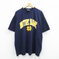 ラッセル 00s 半袖Tシャツ ノートルダム ネイビー XL | 古着