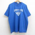 XL★古着 フルーツオブザルーム 半袖 ビンテージ Tシャツ メンズ 90年代 90s ダイヤモンド クルーネック 青 ブルー 25aug07 中古