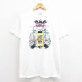 L★古着 半袖 ビンテージ Tシャツ メンズ 80年代 80s オオカミ クルーネック USA製 白 ホワイト 25aug08 中古