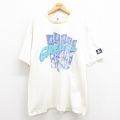 XL★古着 スターター STARTER 半袖 ビンテージ Tシャツ メンズ 80年代 80s アメフト バスケットボール 大きいサイズ コットン クルーネック USA製 白 ホワイト 25aug08 中古