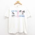 L★古着 半袖 ビンテージ Tシャツ メンズ 80年代 80s ハワイ コットン クルーネック 白 ホワイト 25aug08 中古