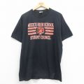 L★古着 フルーツオブザルーム 半袖 ビンテージ Tシャツ メンズ 00年代 00s トラ クルーネック 黒 ブラック 25aug08 中古