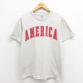 M★古着 半袖 ビンテージ Tシャツ メンズ 90年代 90s アメリカ クルーネック USA製 グレー 霜降り 25aug08 中古