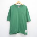 XL★古着 トミーヒルフィガー TOMMY HILFIGER 半袖 ビンテージ ブランド Tシャツ メンズ 90年代 90s ワンポイントロゴ 大きいサイズ コットン クルーネック USA製 緑 グリーン 25aug08 中古