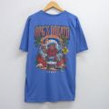 XL★古着 半袖 Tシャツ メンズ HOGS BREATH 大きいサイズ コットン クルーネック 青 ブルー 25aug08 中古