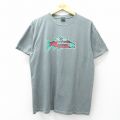 L★古着 半袖 ビンテージ Tシャツ メンズ 00年代 00s 魚 コットン クルーネック 濃グレー系 25aug08 中古