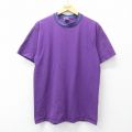 L★古着 ジャージーズ 半袖 ビンテージ Tシャツ メンズ 90年代 90s 無地 コットン クルーネック USA製 紫他 パープル 【spe】 25aug08 中古