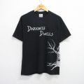 L★古着 ヘインズ Hanes 半袖 ビンテージ Tシャツ メンズ 00年代 00s DARKNESS DWELLS 黒 ブラック 25aug09 中古