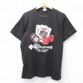 XL★古着 半袖 ビンテージ Tシャツ メンズ 90年代 90s Dunes カジノ ラスベガス コットン クルーネック 黒 ブラック 25aug09 中古