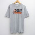 XL★古着 半袖 ビンテージ Tシャツ メンズ 00年代 00s DOANE TIGERS 大きいサイズ クルーネック グレー 霜降り 25aug09 中古