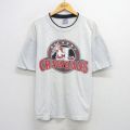XL★古着 半袖 ビンテージ Tシャツ メンズ 90年代 90s ヒッコリークロウダッズ コットン クルーネック USA製 薄グレー 霜降り 25aug09 中古
