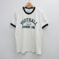 L★古着 半袖 ビンテージ Tシャツ メンズ 00年代 00s フットボール コットン クルーネック 白他 ホワイト リンガー 25aug09 中古
