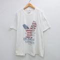 XL★古着 半袖 ビンテージ Tシャツ メンズ 00年代 00s 鳥 オークランド 大きいサイズ コットン クルーネック 白 ホワイト 25aug09 中古