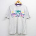 90s 半袖Tシャツ ヤシの木 グレー XL | 古着