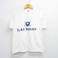 L★古着 半袖 ビンテージ Tシャツ メンズ 90年代 90s ゴルフ ラスベガス コットン クルーネック 白 ホワイト 25aug12 中古