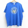 00s 半袖Tシャツ 鳥 ブルー XL | 古着