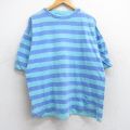 XL★古着 半袖 ビンテージ Tシャツ メンズ 90年代 90s USAオリンピック コットン クルーネック 水色他 ボーダー 【spe】 25aug13 中古