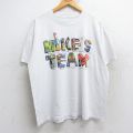 XL★古着 半袖 ビンテージ Tシャツ メンズ 90年代 90s MIKES TEAM ハート クルーネック 白 ホワイト 25aug13 中古