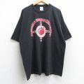 XL★古着 半袖 ビンテージ Tシャツ メンズ 90年代 90s アメリカンインディアン運動 大きいサイズ コットン クルーネック USA製 黒 ブラック 【spe】 25aug13 中古