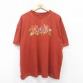 90s 半袖Tシャツ 花 オレンジ XL | 古着