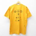 【20%OFF】L★古着 半袖 ビンテージ Tシャツ メンズ 00年代 00s 企業広告 クルーネック 黄 イエロー 25aug19 中古