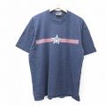 XL★古着 エアロポステール AEROPOSTALE 半袖 ビンテージ Tシャツ メンズ 00年代 00s ワンポイントロゴ 犬 コットン クルーネック 紺 ネイビー 25aug19 中古
