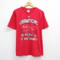 XL★古着 フルーツオブザルーム 半袖 ビンテージ Tシャツ メンズ 00年代 00s MLB セントルイスカージナルス ジェフウィーバー 田口壮 コットン クルーネック 赤 レッド メジャーリーグ ベースボール 野球 25aug19 中古
