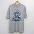 XL★古着 半袖 ビンテージ Tシャツ メンズ 00年代 00s MLB ニューヨークヤンキース 大きいサイズ クルーネック グレー 霜降り メジャーリーグ ベースボール 野球 25aug19 中古
