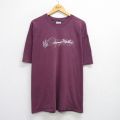 00s 半袖Tシャツ 音符 バーガンディ XL | 古着