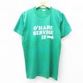 L★古着 半袖 ビンテージ Tシャツ メンズ 80年代 80s SERVISE クルーネック USA製 緑 グリーン 25aug19 中古