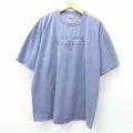XL★古着 TULTEX 半袖 ビンテージ Tシャツ メンズ 90年代 90s レイクタホー 刺繍 大きいサイズ コットン クルーネック 薄紫系 パープル 25aug19 中古