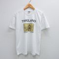 L★古着 半袖 ビンテージ Tシャツ メンズ 00年代 00s タイランド ゾウ コットン クルーネック 白 ホワイト 25aug19 中古