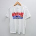 L★古着 半袖 ビンテージ Tシャツ メンズ 90年代 90s メリーランド バスケットボール コットン クルーネック 白 ホワイト 25aug19 中古
