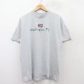 L★古着 半袖 ビンテージ Tシャツ メンズ 90年代 90s ワシントンDC 星条旗 コットン クルーネック USA製 グレー他 ボーダー 25aug19 中古