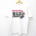 L★古着 半袖 ビンテージ Tシャツ メンズ 90年代 90s ミリタリー MARINE ラメ コットン クルーネック USA製 白 ホワイト 25aug20 中古