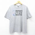 XL★古着 半袖 ビンテージ Tシャツ メンズ 00年代 00s ミラーライト ビール DOWN LOAD 大きいサイズ クルーネック グレー 霜降り 25aug20 中古