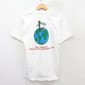 フルーツオブザルーム 90s 半袖Tシャツ 地球 ホワイト M | 古着