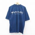 XL★古着 FADED GLORY 半袖 ビンテージ Tシャツ メンズ 00年代 00s ゴルフクラブ 大きいサイズ コットン クルーネック 紺 ネイビー 25aug20 中古