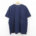 00s 半袖Tシャツ 胸ポケット付き ネイビー XL | 古着