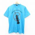 L★古着 スクリーンスターズ 半袖 ビンテージ Tシャツ メンズ 80年代 80s AVS クルーネック USA製 水色 25aug20 中古