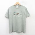 M★古着 ヘインズ Hanes 半袖 ビンテージ Tシャツ メンズ 00年代 00s MACKINAC ISLAND 刺繍 クルーネック 緑系 グリーン 25aug21 中古