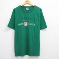 XL★古着 ラルフローレン Ralph Lauren チャップス 半袖 ビンテージ ブランド Tシャツ メンズ 90年代 90s ビッグロゴ 大きいサイズ コットン クルーネック USA製 緑 グリーン 【spe】 25aug21 中古