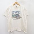 フルーツオブザルーム 00s 半袖Tシャツ HUNING CLUB 生成り ベージュ XL | 古着