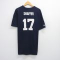 【50%OFF】XL★古着 マジェスティック 半袖 ビンテージ Tシャツ メンズ 00年代 00s MLB ニューヨークヤンキース SHAFFER 17 大きいサイズ ロング丈 ヘンリーネック 紺 ネイビー メジャーリーグ ベースボール 野球 25aug21 中古