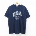 00s 半袖Tシャツ USAロゴ ネイビー XL | 古着
