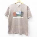 L★古着 半袖 ビンテージ Tシャツ メンズ 00年代 00s デナリ ナショナルパーク コットン クルーネック 茶 ブラウン 25aug21 中古