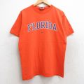 M★古着 ナイキ NIKE 半袖 ビンテージ Tシャツ メンズ 00年代 00s フロリダ コットン クルーネック オレンジ 25aug22 中古