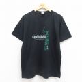 L★古着 半袖 ビンテージ Tシャツ メンズ 00年代 00s CHAMBER クルーネック 黒 ブラック 25aug22 中古