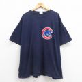 XL★古着 リー Lee 半袖 ビンテージ Tシャツ メンズ 00年代 00s MLB シカゴカブス アレックスウッド 34 大きいサイズ コットン クルーネック 濃紺 ネイビー メジャーリーグ ベースボール 野球 25aug22 中古