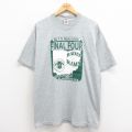 L★古着 フルーツオブザルーム 半袖 ビンテージ Tシャツ メンズ 90年代 90s ラムズ クルーネック USA製 グレー 霜降り 25aug22 中古